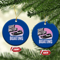 Funny Save Motor Boating Ceramic Ornament Breast Cancer Pink Ribbon - Wonder Print Shop