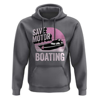 Funny Save Motor Boating Hoodie Breast Cancer Pink Ribbon - Wonder Print Shop