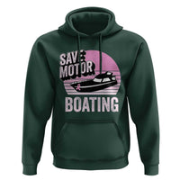 Funny Save Motor Boating Hoodie Breast Cancer Pink Ribbon - Wonder Print Shop