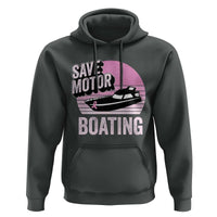 Funny Save Motor Boating Hoodie Breast Cancer Pink Ribbon - Wonder Print Shop