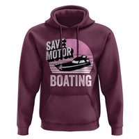 Funny Save Motor Boating Hoodie Breast Cancer Pink Ribbon - Wonder Print Shop