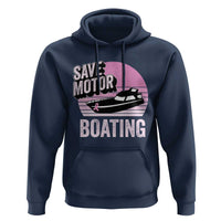 Funny Save Motor Boating Hoodie Breast Cancer Pink Ribbon - Wonder Print Shop