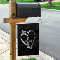 Jesus The Way The Truth The Life Garden Flag Christian Cross With Heart - Wonder Print Shop