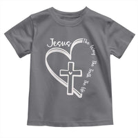 Jesus The Way The Truth The Life Toddler T Shirt Christian Cross With Heart - Wonder Print Shop