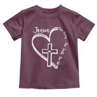 Jesus The Way The Truth The Life Toddler T Shirt Christian Cross With Heart - Wonder Print Shop