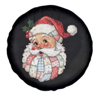 Vintage Retro Patchwork Santa Xmas Spare Tire Cover Merry Christmas Holiday - Wonder Print Shop