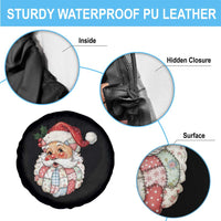 Vintage Retro Patchwork Santa Xmas Spare Tire Cover Merry Christmas Holiday - Wonder Print Shop