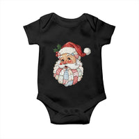 Vintage Retro Patchwork Santa Xmas Baby Onesie Merry Christmas Holiday - Wonder Print Shop