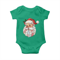 Vintage Retro Patchwork Santa Xmas Baby Onesie Merry Christmas Holiday - Wonder Print Shop