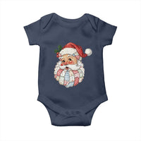 Vintage Retro Patchwork Santa Xmas Baby Onesie Merry Christmas Holiday - Wonder Print Shop