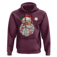 Vintage Retro Patchwork Santa Xmas Hoodie Merry Christmas Holiday - Wonder Print Shop