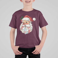 Vintage Retro Patchwork Santa Xmas T Shirt For Kid Merry Christmas Holiday - Wonder Print Shop