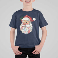 Vintage Retro Patchwork Santa Xmas T Shirt For Kid Merry Christmas Holiday - Wonder Print Shop