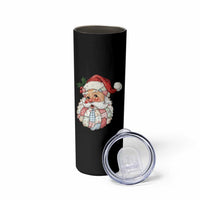 Vintage Retro Patchwork Santa Xmas Skinny Tumbler Merry Christmas Holiday - Wonder Print Shop