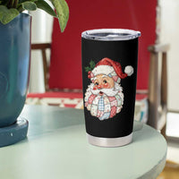 Vintage Retro Patchwork Santa Xmas Tumbler Cup Merry Christmas Holiday - Wonder Print Shop