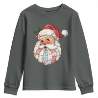 Vintage Retro Patchwork Santa Xmas Youth Sweatshirt Merry Christmas Holiday - Wonder Print Shop