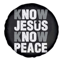 Christian Know Jesus Know Peace Spare Tire Cover Religion God Church Bible - Wonder Print Shop