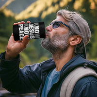 Christian Know Jesus Know Peace 4 in 1 Can Cooler Tumbler Religion God Church Bible - Wonder Print Shop