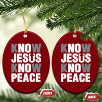 Christian Know Jesus Know Peace Ceramic Ornament Religion God Church Bible - Wonder Print Shop