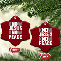 Christian Know Jesus Know Peace Ceramic Ornament Religion God Church Bible - Wonder Print Shop