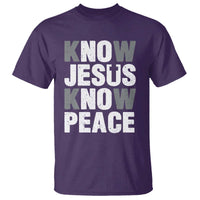 Christian Know Jesus Know Peace T Shirt Religion God Church Bible - Wonder Print Shop