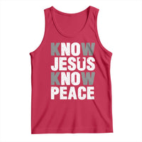 Christian Know Jesus Know Peace Tank Top Religion God Church Bible - Wonder Print Shop