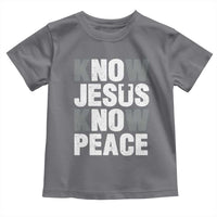 Christian Know Jesus Know Peace Toddler T Shirt Religion God Church Bible - Wonder Print Shop
