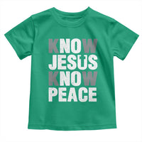 Christian Know Jesus Know Peace Toddler T Shirt Religion God Church Bible - Wonder Print Shop