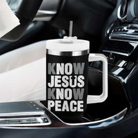 Christian Know Jesus Know Peace Tumbler With Handle Religion God Church Bible - Wonder Print Shop