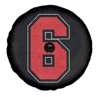 Number 6 Spare Tire Cover Fan Varsity Sports Team 67 Jersey Number - Wonder Print Shop