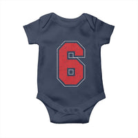 Number 6 Baby Onesie Fan Varsity Sports Team 67 Jersey Number - Wonder Print Shop