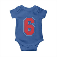 Number 6 Baby Onesie Fan Varsity Sports Team 67 Jersey Number - Wonder Print Shop