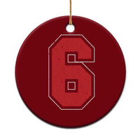 Number 6 Ceramic Ornament Fan Varsity Sports Team 67 Jersey Number - Wonder Print Shop
