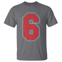 Number 6 T Shirt Fan Varsity Sports Team 67 Jersey Number - Wonder Print Shop