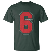 Number 6 T Shirt Fan Varsity Sports Team 67 Jersey Number - Wonder Print Shop