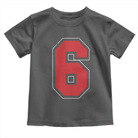 Number 6 Toddler T Shirt Fan Varsity Sports Team 67 Jersey Number - Wonder Print Shop