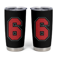 Number 6 Tumbler Cup Fan Varsity Sports Team 67 Jersey Number - Wonder Print Shop