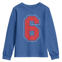 Number 6 Youth Sweatshirt Fan Varsity Sports Team 67 Jersey Number - Wonder Print Shop