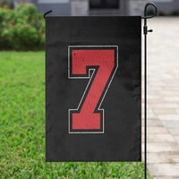 Number 7 Garden Flag Fan Varsity Sports Team 67 Jersey Number - Wonder Print Shop