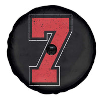 Number 7 Spare Tire Cover Fan Varsity Sports Team 67 Jersey Number - Wonder Print Shop