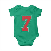 Number 7 Baby Onesie Fan Varsity Sports Team 67 Jersey Number - Wonder Print Shop