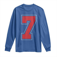Number 7 Long Sleeve Shirt Fan Varsity Sports Team 67 Jersey Number - Wonder Print Shop