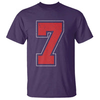 Number 7 T Shirt Fan Varsity Sports Team 67 Jersey Number - Wonder Print Shop