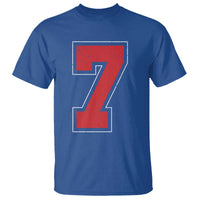 Number 7 T Shirt Fan Varsity Sports Team 67 Jersey Number - Wonder Print Shop