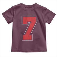 Number 7 Toddler T Shirt Fan Varsity Sports Team 67 Jersey Number - Wonder Print Shop