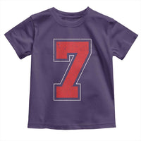Number 7 Toddler T Shirt Fan Varsity Sports Team 67 Jersey Number - Wonder Print Shop