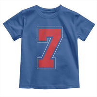 Number 7 Toddler T Shirt Fan Varsity Sports Team 67 Jersey Number - Wonder Print Shop