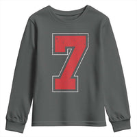 Number 7 Youth Sweatshirt Fan Varsity Sports Team 67 Jersey Number - Wonder Print Shop
