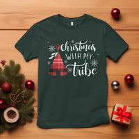 Funny Christmas Native American T Shirt Christmas With My Tribes - Wonder Print Shop