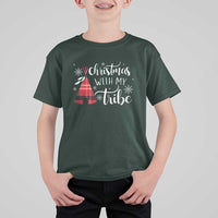 Funny Christmas Native American T Shirt For Kid Christmas With My Tribes - Wonder Print Shop